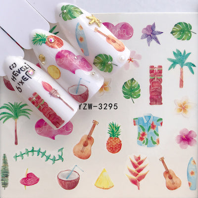 Lavender Cosmic Giraffe Balloon Christmas Nail Sticker Animal Child Sticker